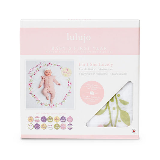 Baby's 1st Year Milestone Blanket Set (Isn't She Lovely)