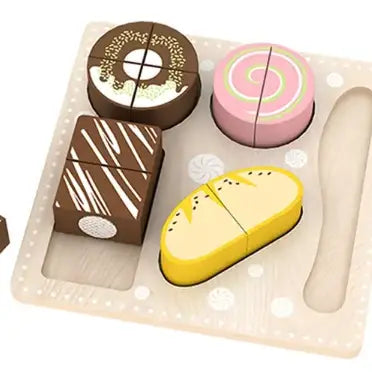 AC7334 -  Dessert Flat Wooden Food Cutting