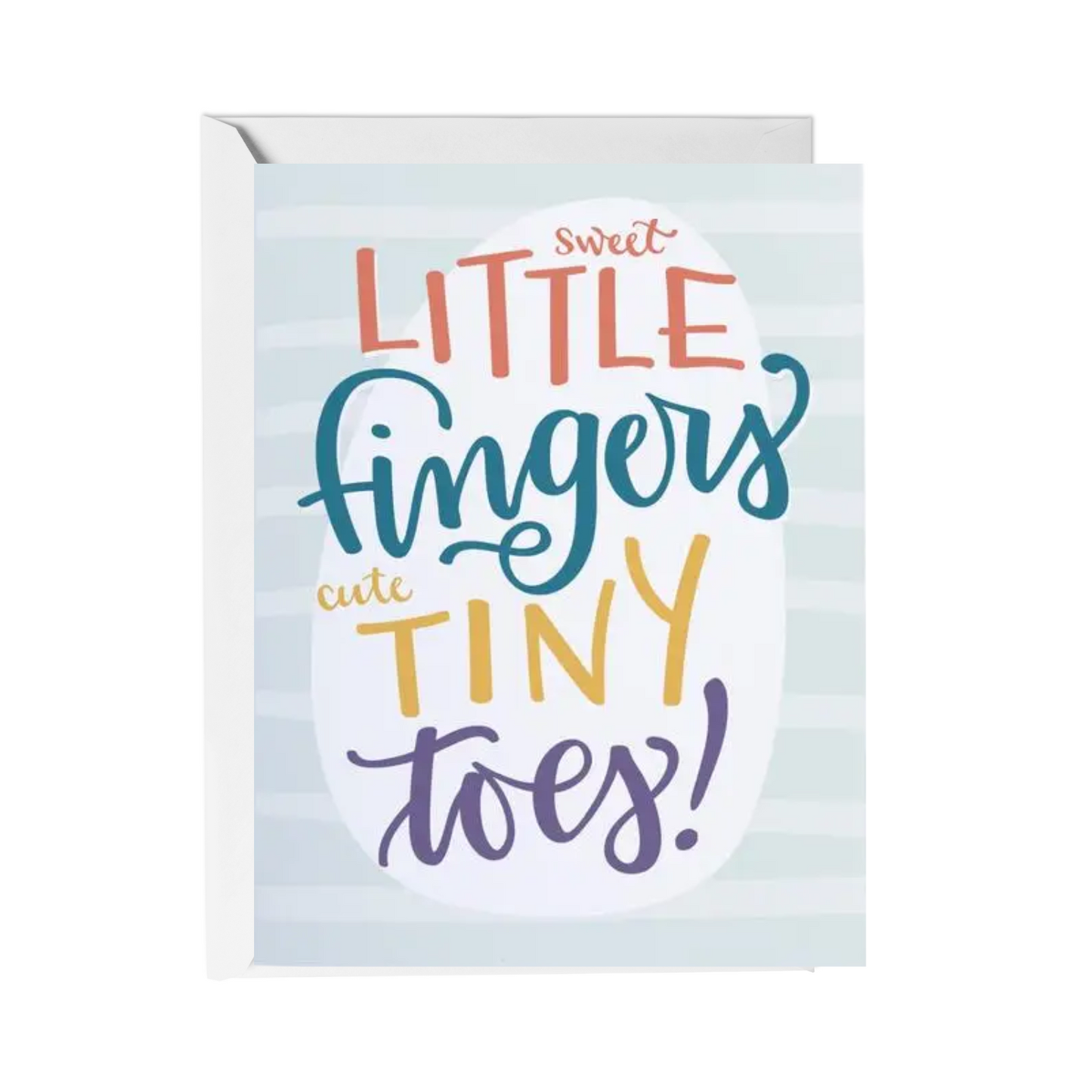 Sweet Little Fingers Baby Shower Card