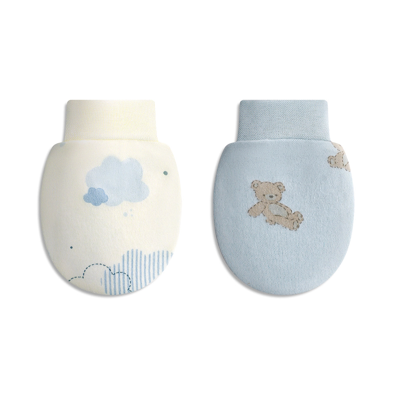 4pk Anti-Scratch Mittens - Blue