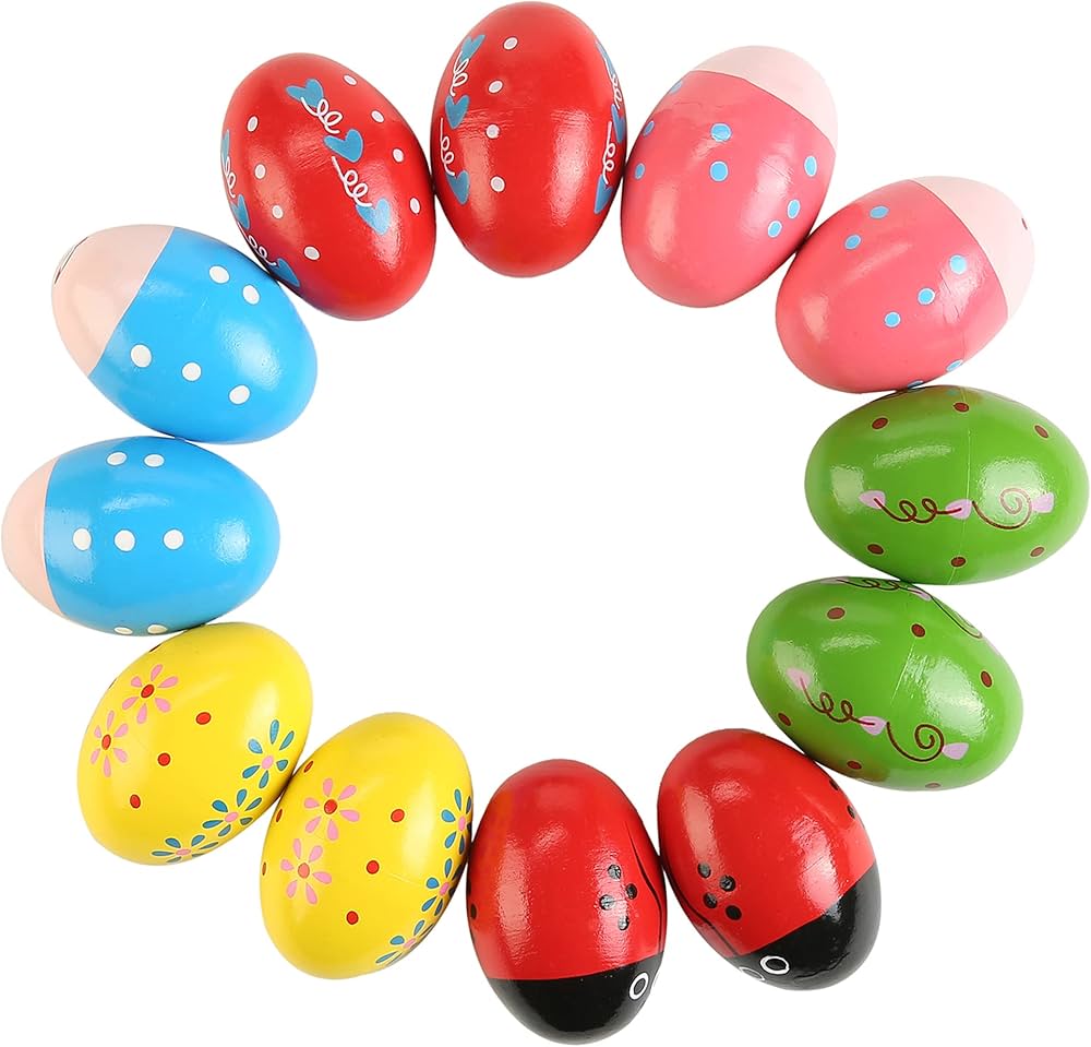 Wooden Egg Shaker (2pc)