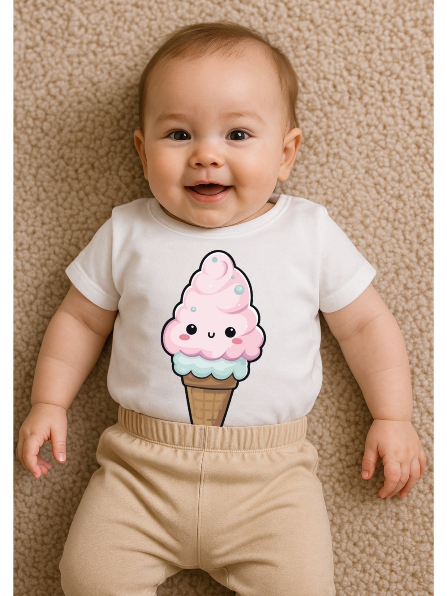 Graphic Onesie - Pink Ice Cream