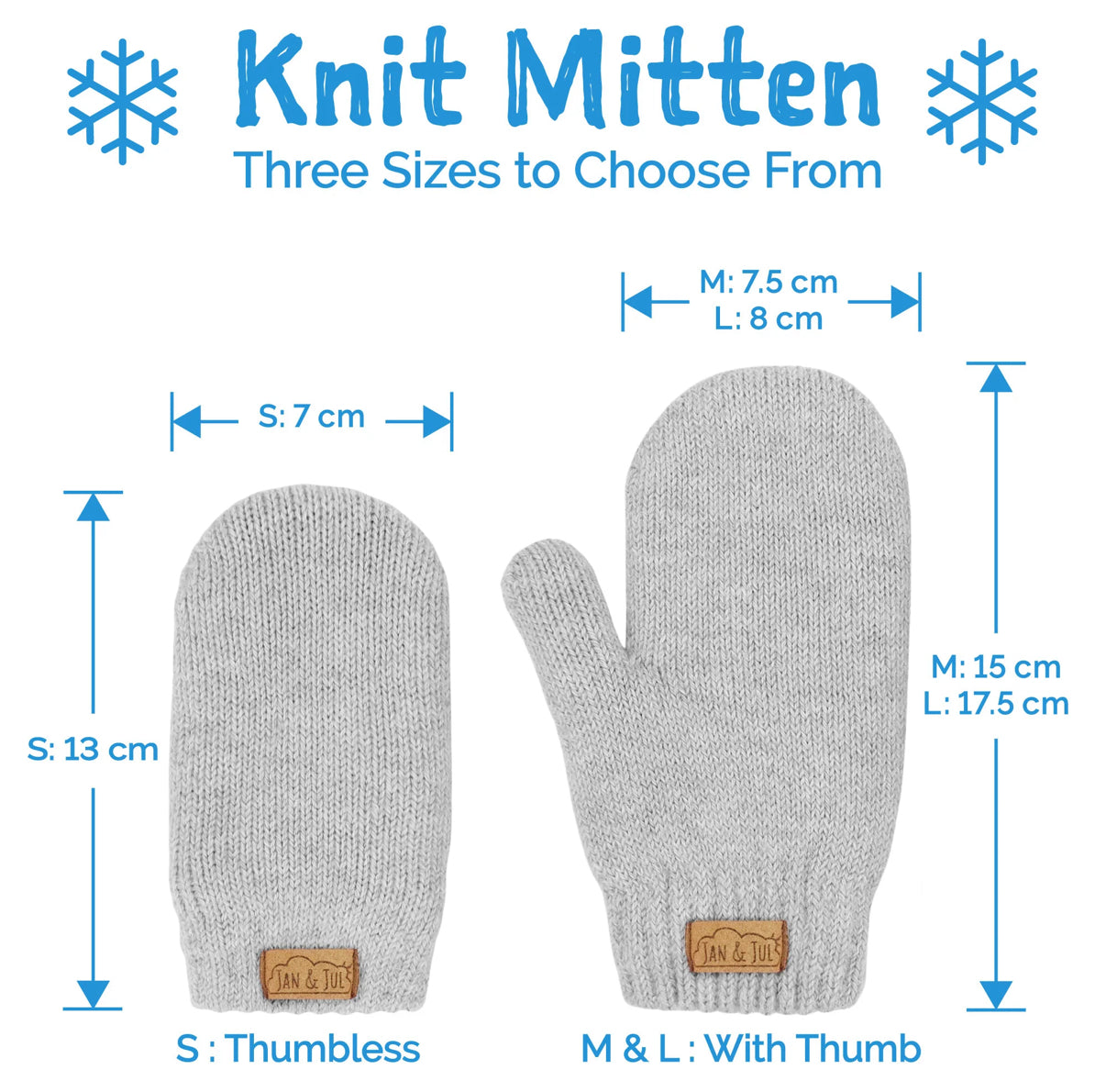 Kids Knit Mittens | Jet Black