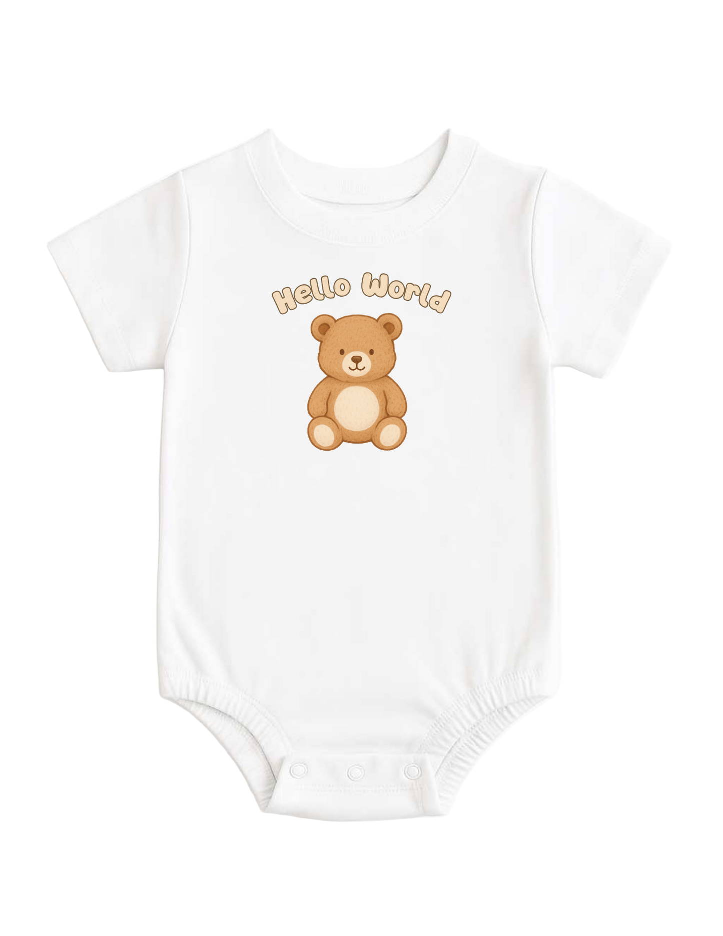 Graphic Onesie - Hello World Teddy