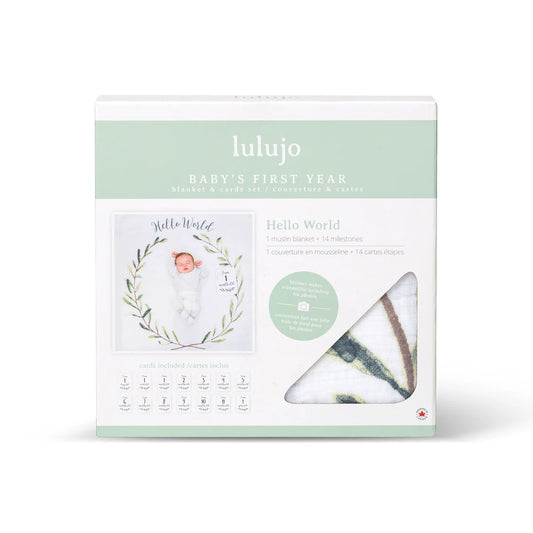 Baby's 1st Year Milestone Blanket Set (Hello World Wrealth)