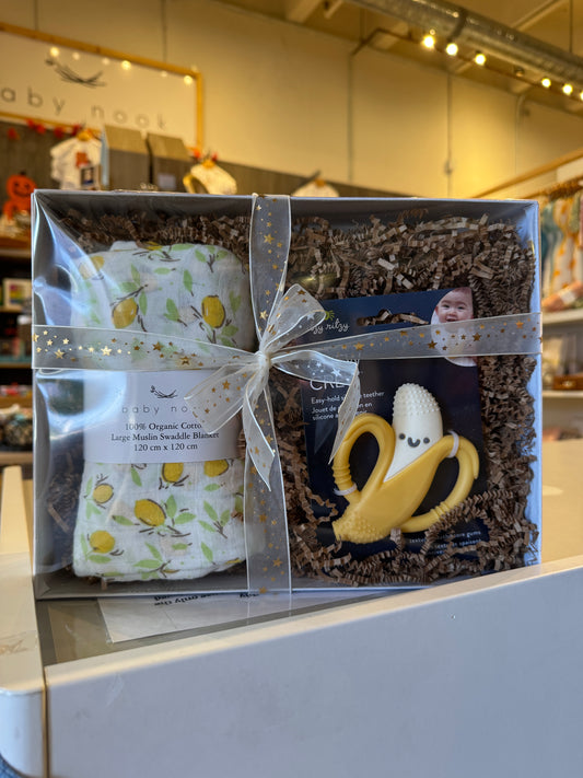 Swaddle & Teether Gift Box