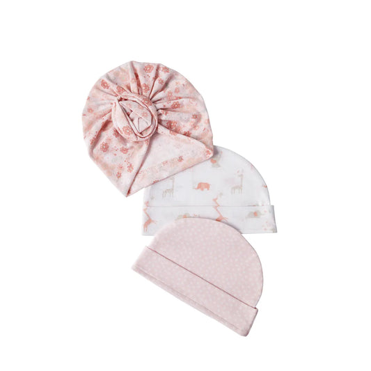 Jersey Beanie (3pcs) - Pink
