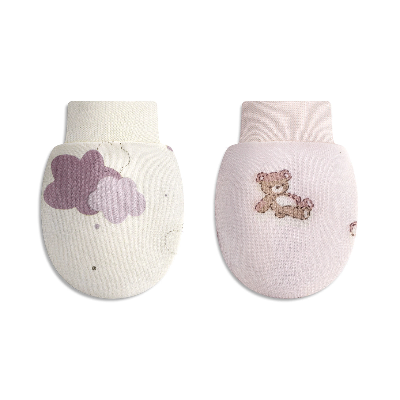 4pk Anti-Scratch Mittens - Pink