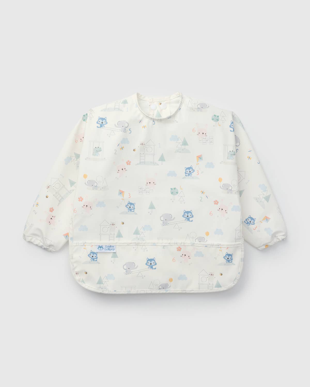 Long Sleeve Waterproof Bib: Alphabet Smiles