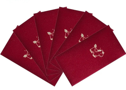 Shiny Wine Red Money Envelope (2pcs)