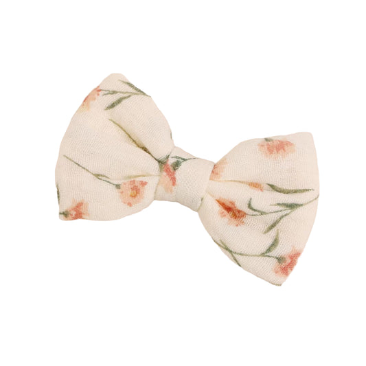 Baby Bow Clip (Pink Flowers)