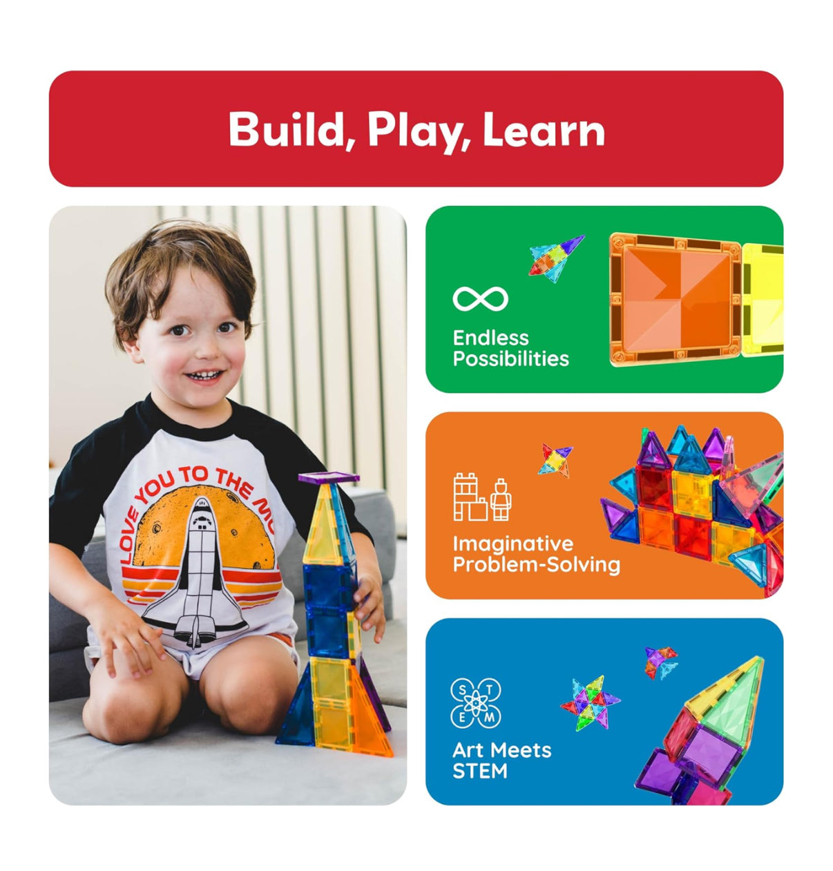 Mini Diamond Magnetic Tile Set (40pcs)