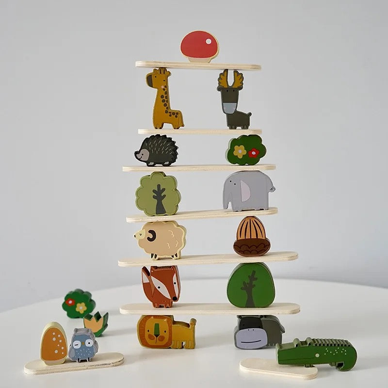 Wooden Animals in the Forest Stacker