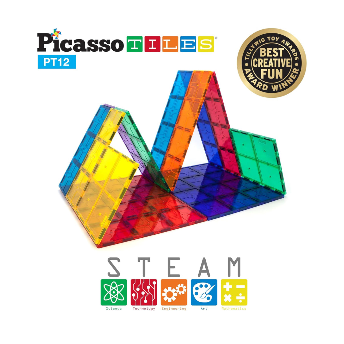 12pc Magnetic Jumbo Tile Set
