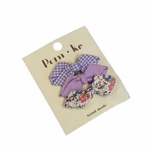Baby Hair Bow Set - Purple