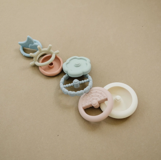 Classic Silicone Stacking Teething Ring Toy