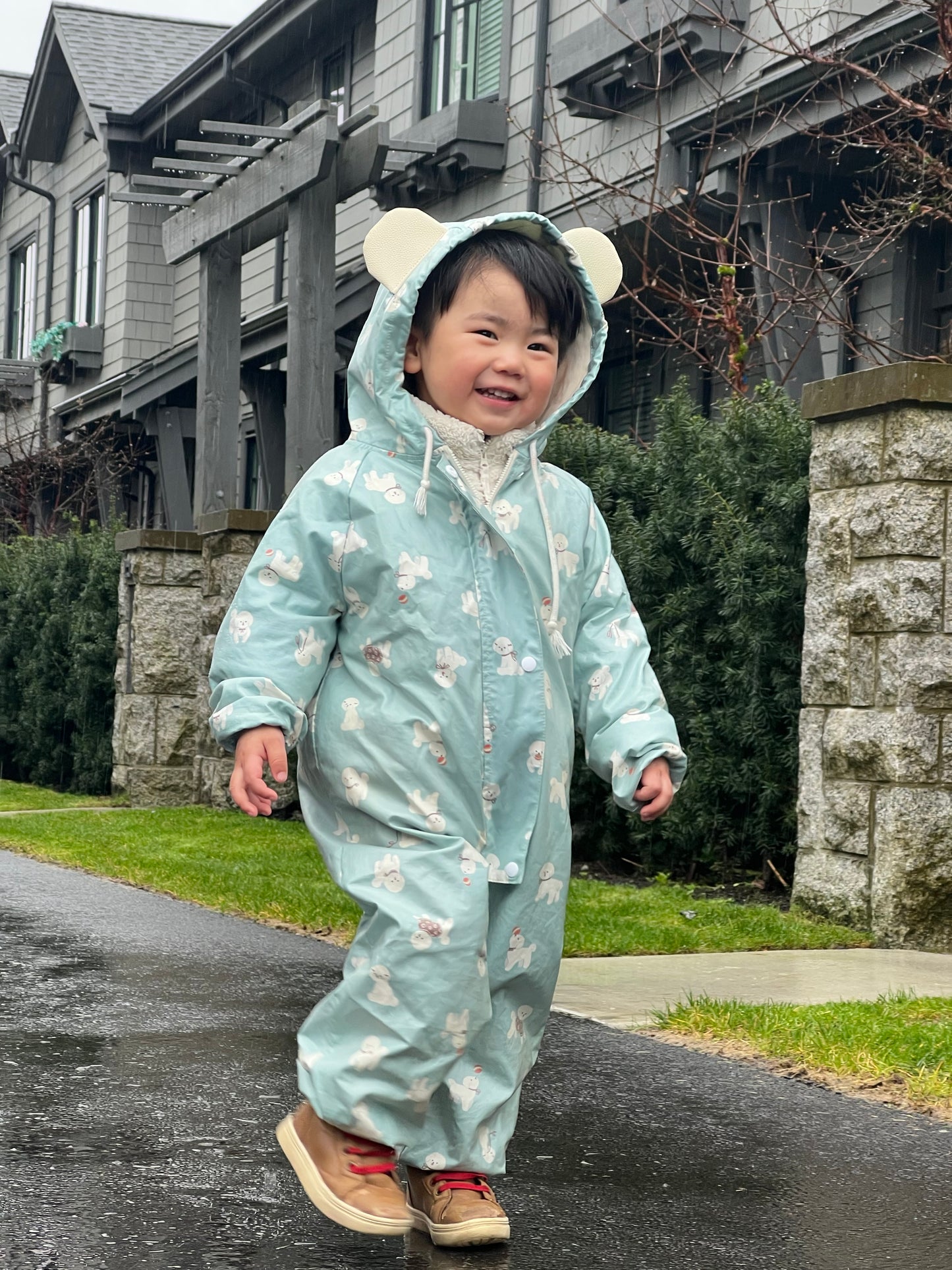 Rain Suit - Blue Dog