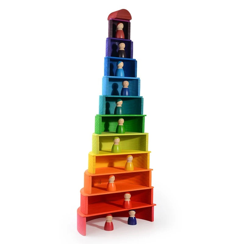 Timeless Wooden Rainbow Stacker