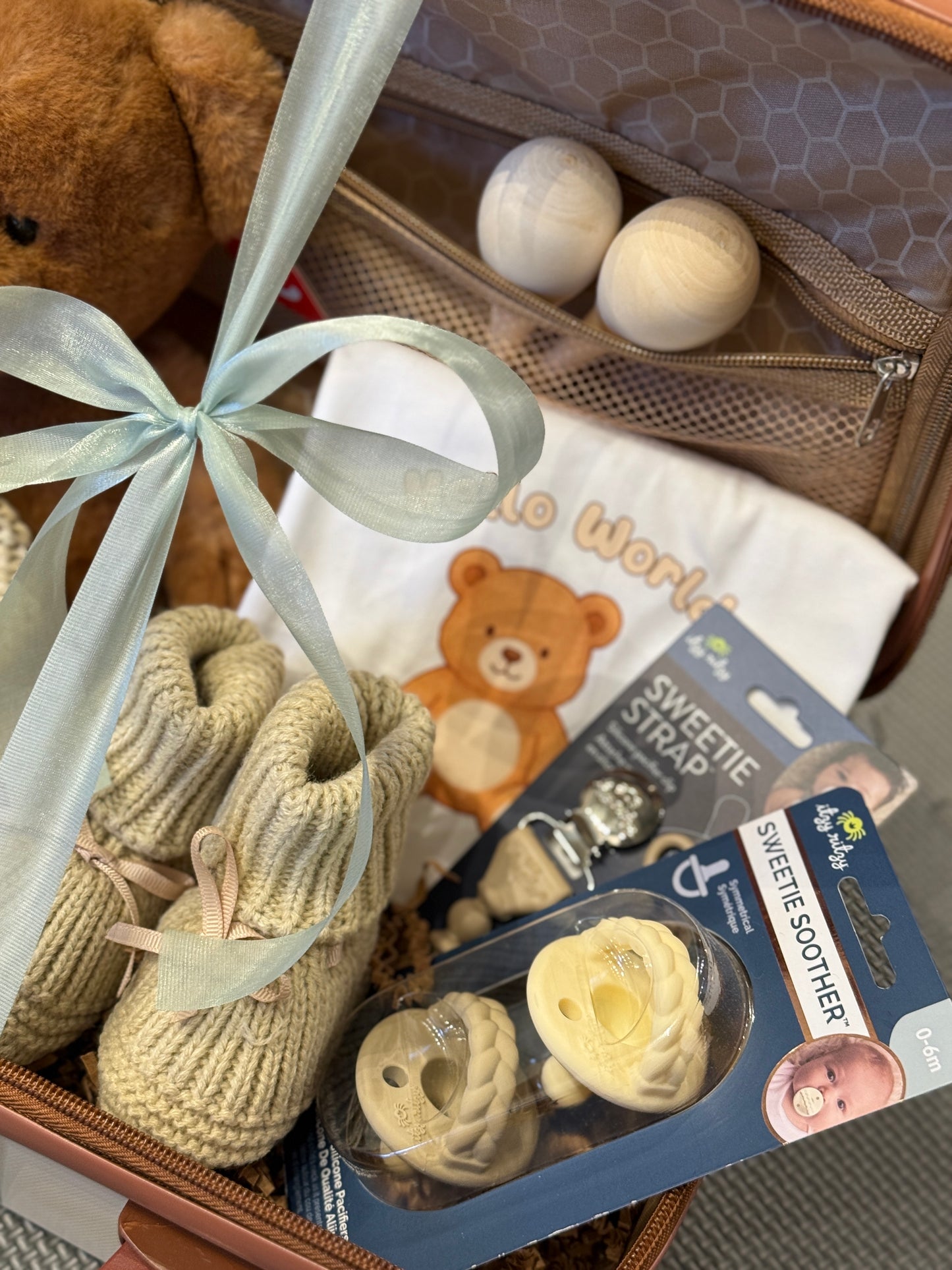 Baby’s First Teddy Bear Gift Basket