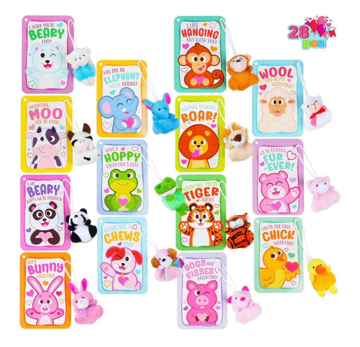 Valentines Card with Mini Plush (1pc)