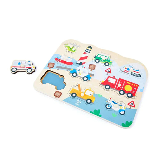 Emergency Vehicles Peg Puzzle
