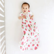 Load image into Gallery viewer, Organic Muslin Signature Print Sleep Sac - Strawberries
