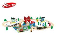 Load image into Gallery viewer, AC7506 Wooden Train Set 80pcs
