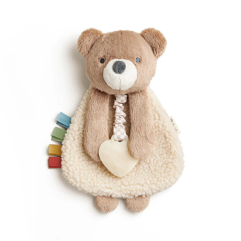 Itzy Friends Itzy Lovey™ Plush with Silicone Teether Toy - Theo the Bear