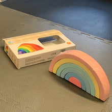 Load image into Gallery viewer, Wooden Mini Rainbow Stacking Blocks
