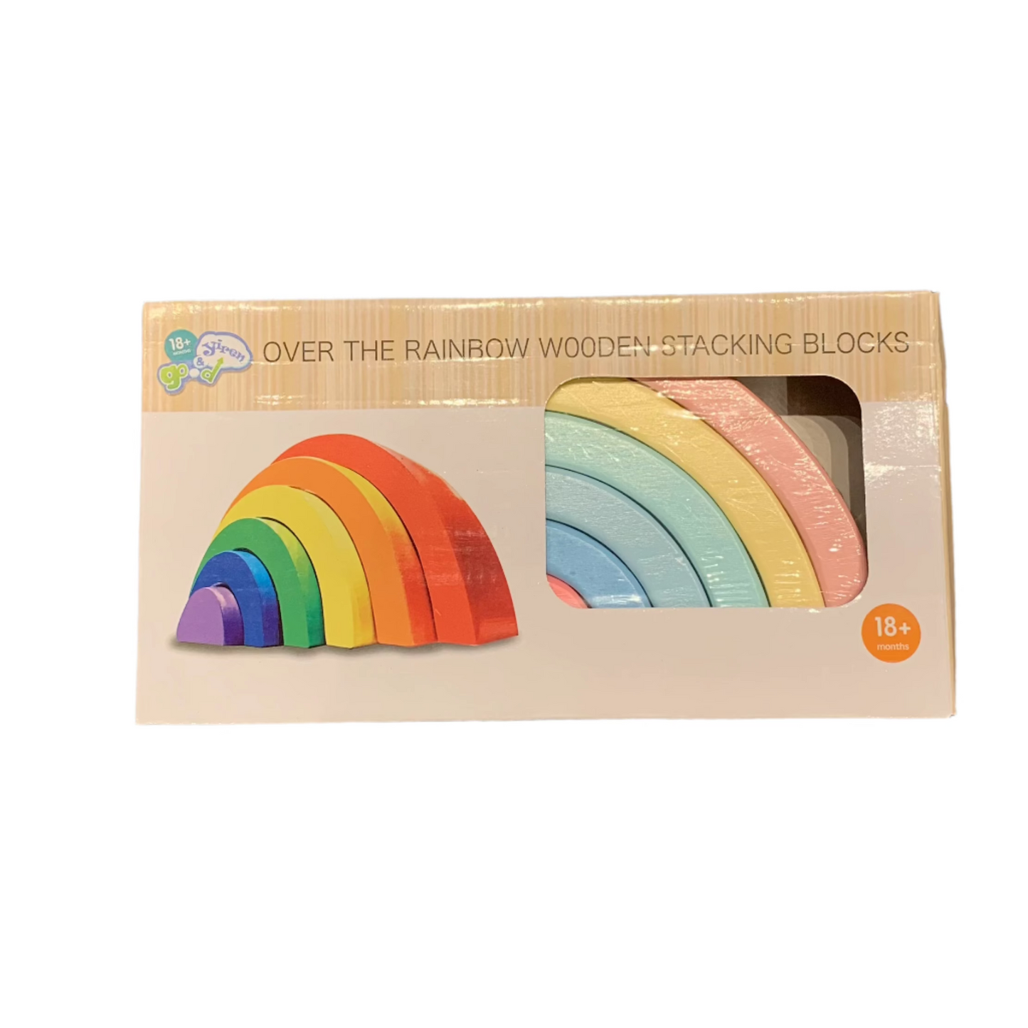 Wooden Mini Rainbow Stacking Blocks