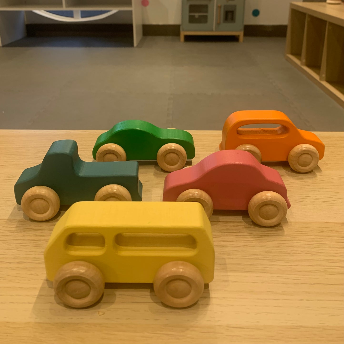 Mini Wooden Car - Rainbow (1 car)