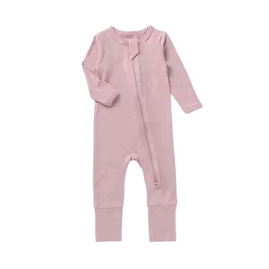 Bamboo Zipups - Baby Pink