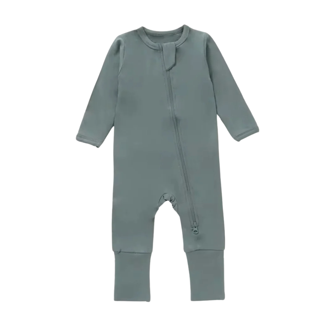 Bamboo Zipups - Dusty Blue