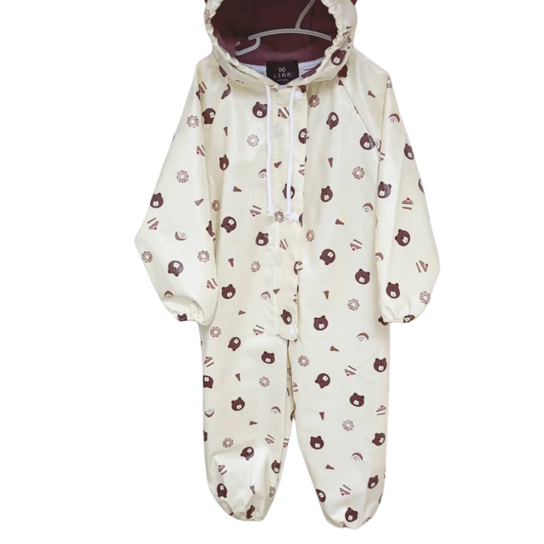 Rain Suit - Ivory Bear