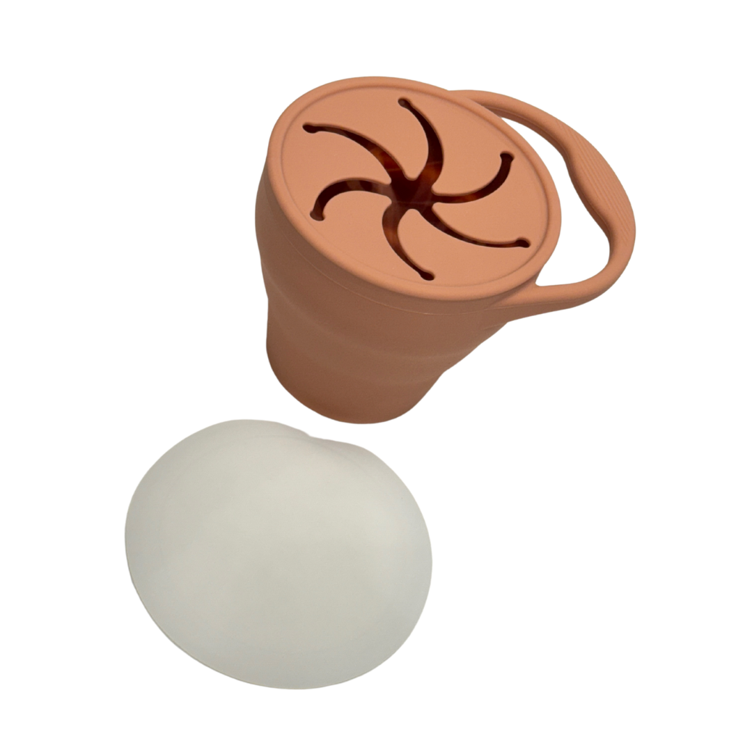 Silicone Collapsible Snack Cup - Apricot