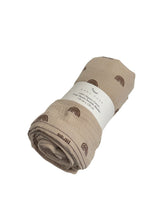 Load image into Gallery viewer, Large Organic Cotton Swaddle Blanket - Beige Rainbow
