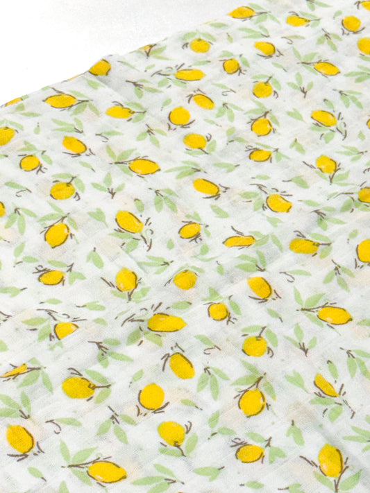 Organic Cotton Swaddle Blanket - Lemon