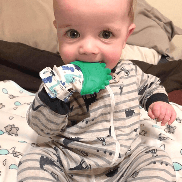 Itzy Teething Mitt Dinosaur