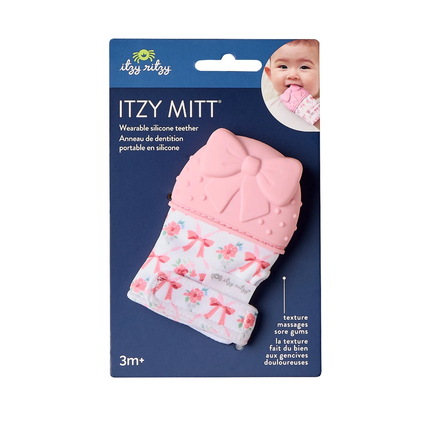Itzy Teething Mitt Bow