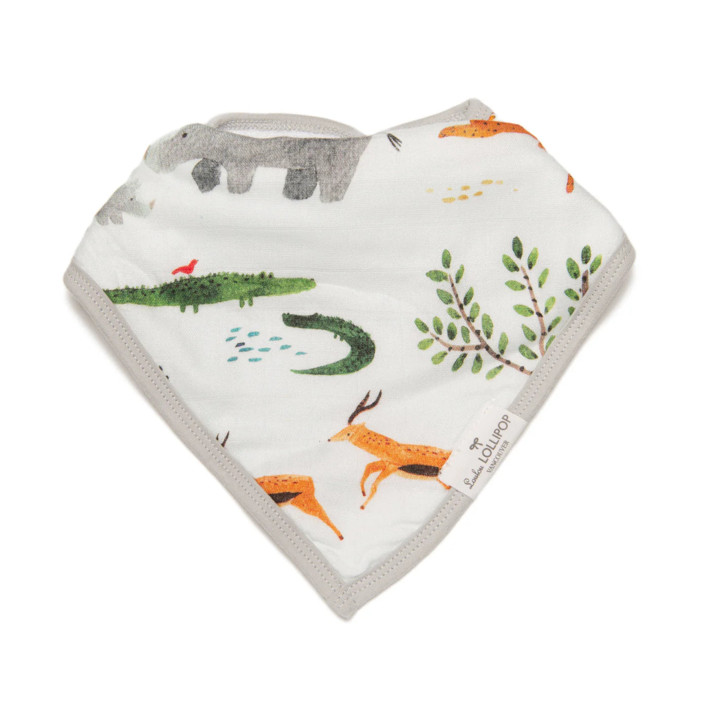 Safari Jungle Muslin Bandana Bib