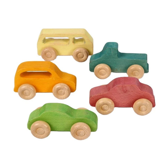 Mini Wooden Car - Rainbow (1 car)