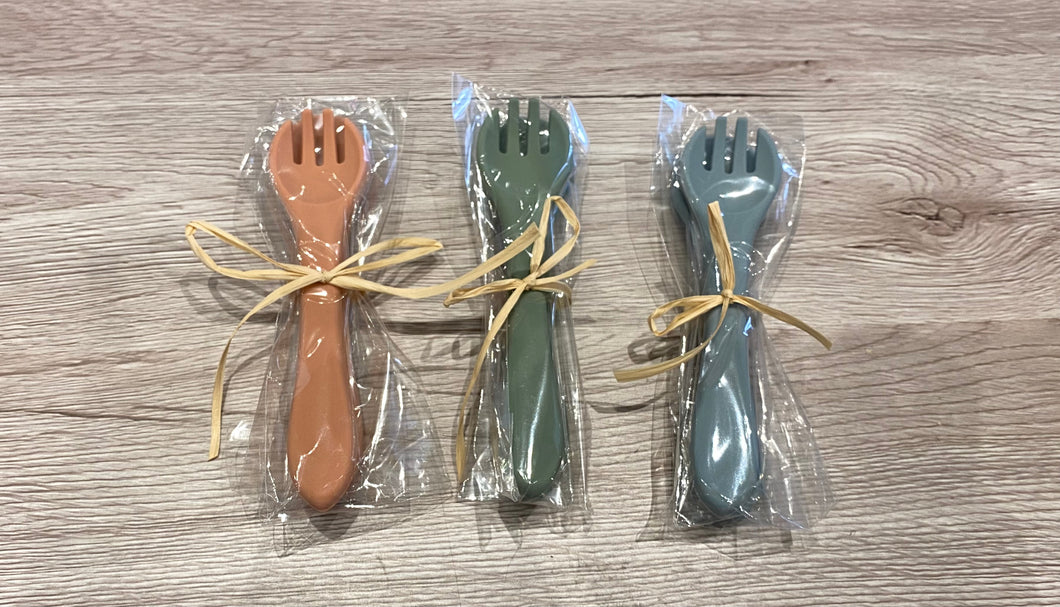Silicone Fork & Spoon Set (2pc)