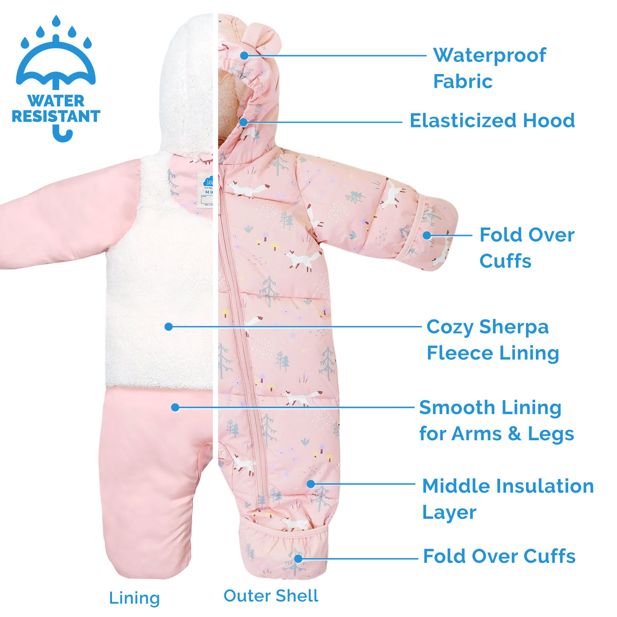Pink Ponies | Baby Snowsuit