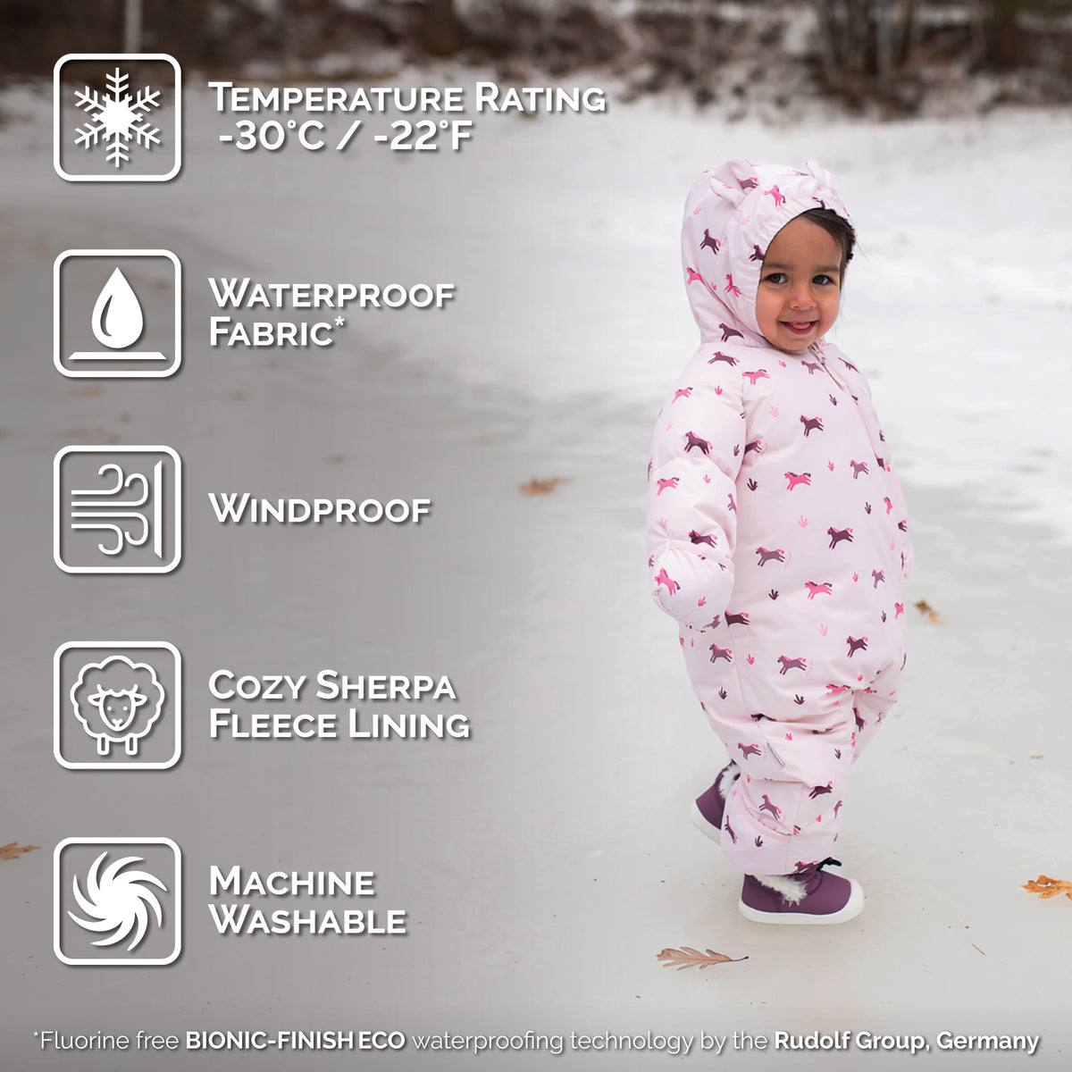 Pink Ponies | Baby Snowsuit