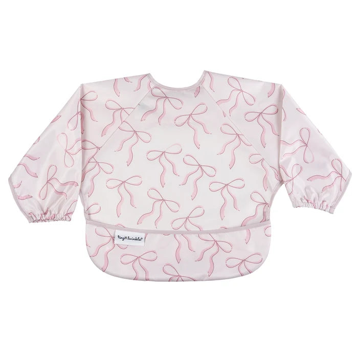 Tiny Twinkle Mess-Proof Full Sleeve Bib - Bows