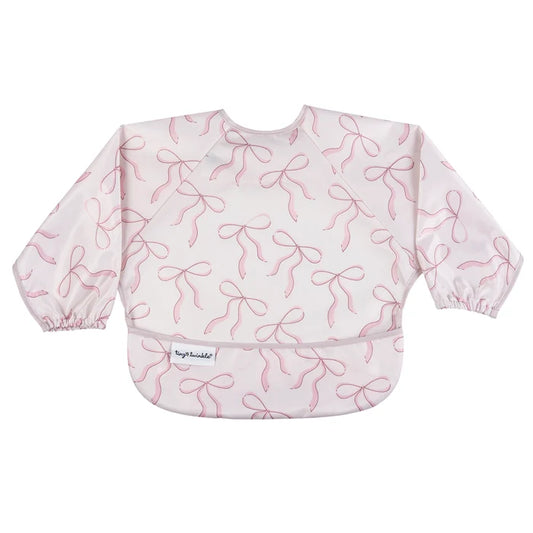 Tiny Twinkle Mess-Proof Full Sleeve Bib - Bows
