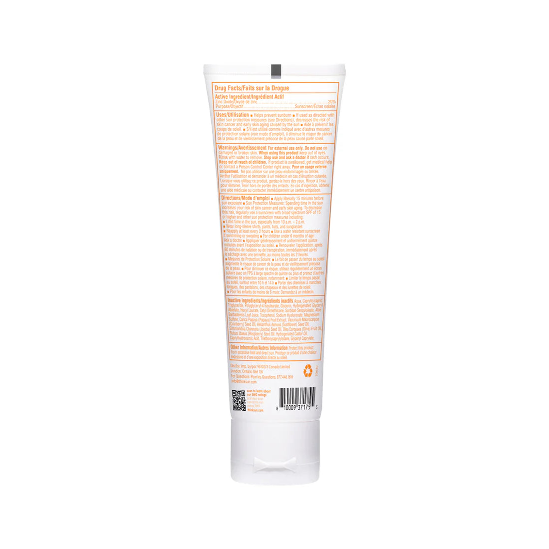 THINK Baby Clear Zinc Sunscreen Lotion SPF30 89ml