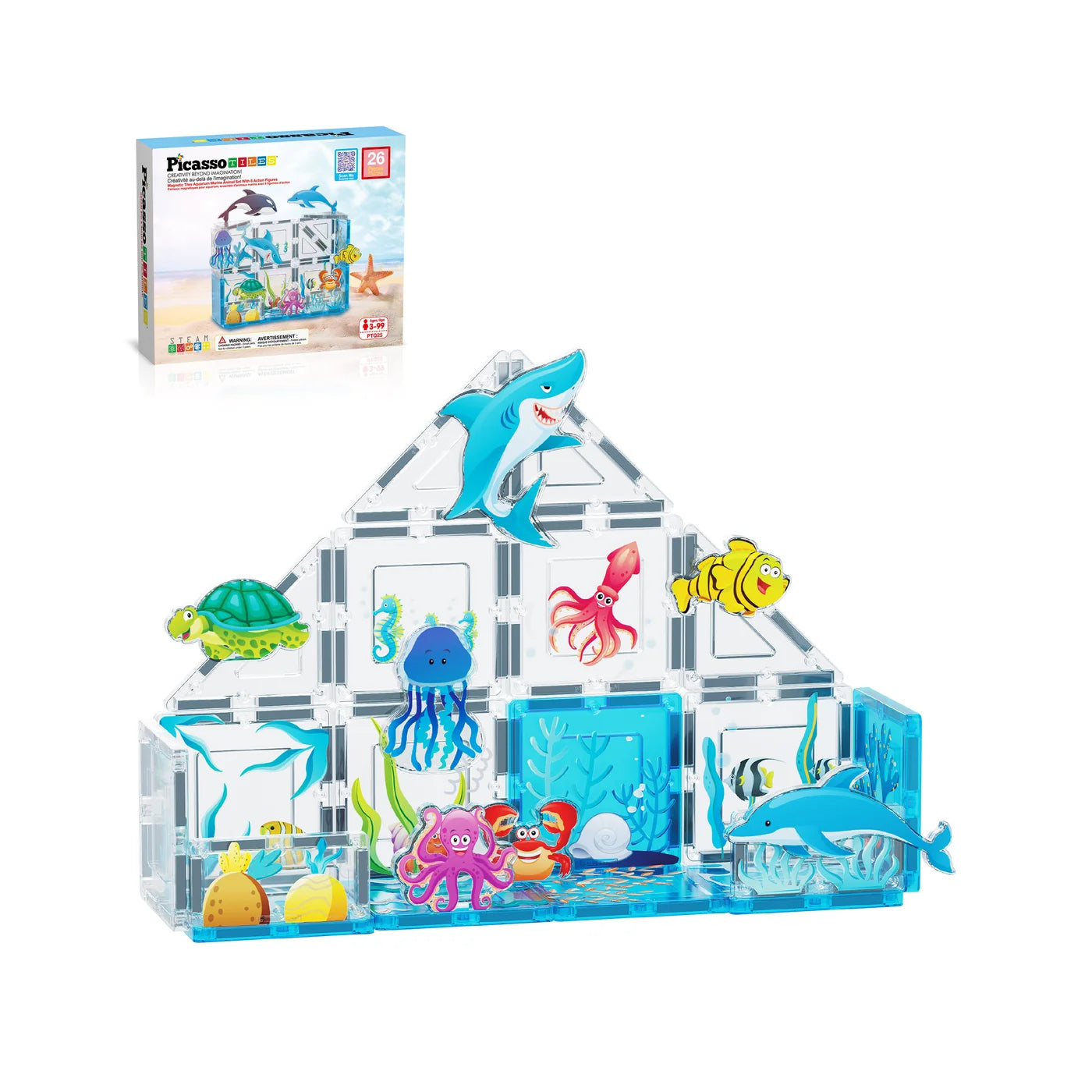26pc Marine World Magnetic Building Set
