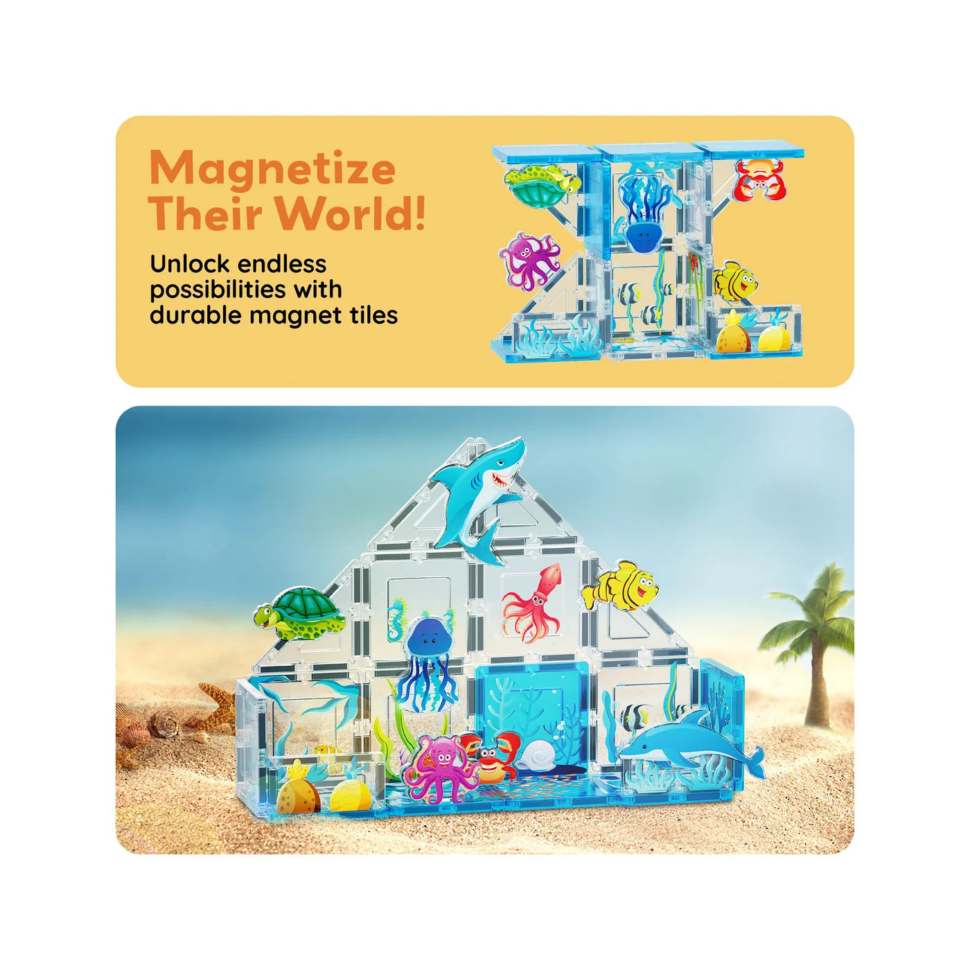 26pc Marine World Magnetic Building Set