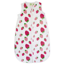 Load image into Gallery viewer, Organic Muslin Signature Print Sleep Sac - Strawberries
